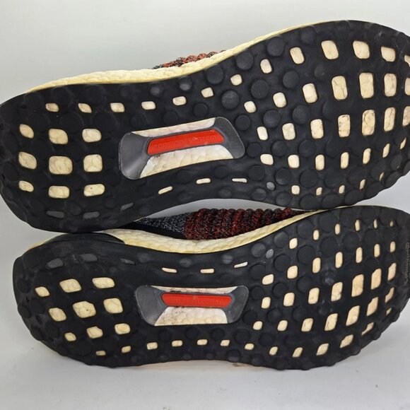 Adidas UltraBoost Laceless Shoes Mens 7.5 Grey Red Running Athletic Gym Sneakers main image 2